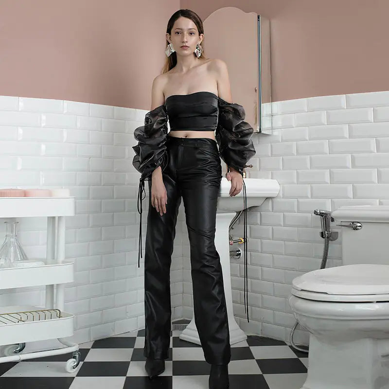 Fashionable Off-Shoulder Puff Sleeve Top for Women
