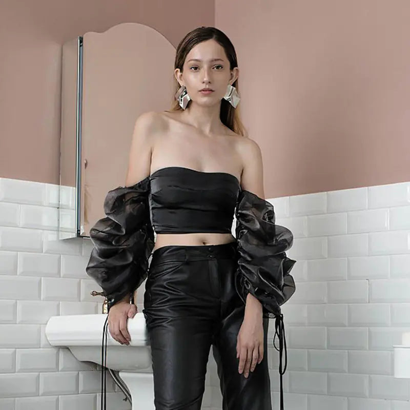 Fashionable Off-Shoulder Puff Sleeve Top for Women
