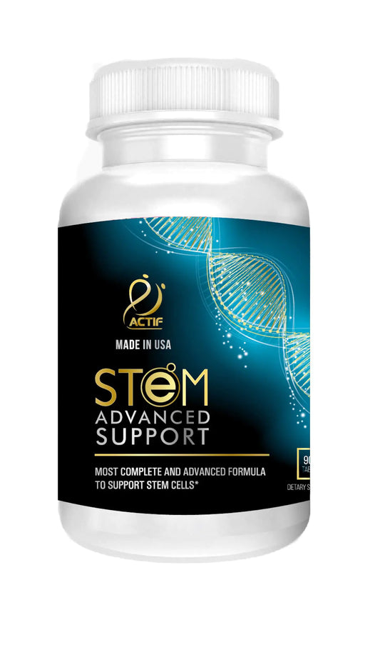 ACTIF STEM Cell Support - Maximum Strength with 10+ Stem Cell Factors Non GMO 2 Month Supply Made in USA