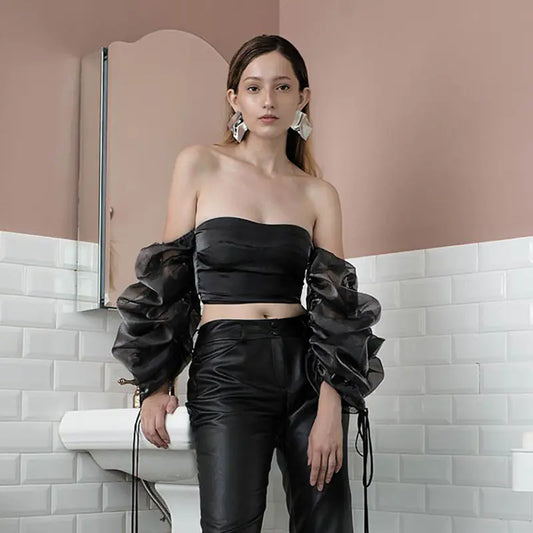 Fashionable Off-Shoulder Puff Sleeve Top for Women